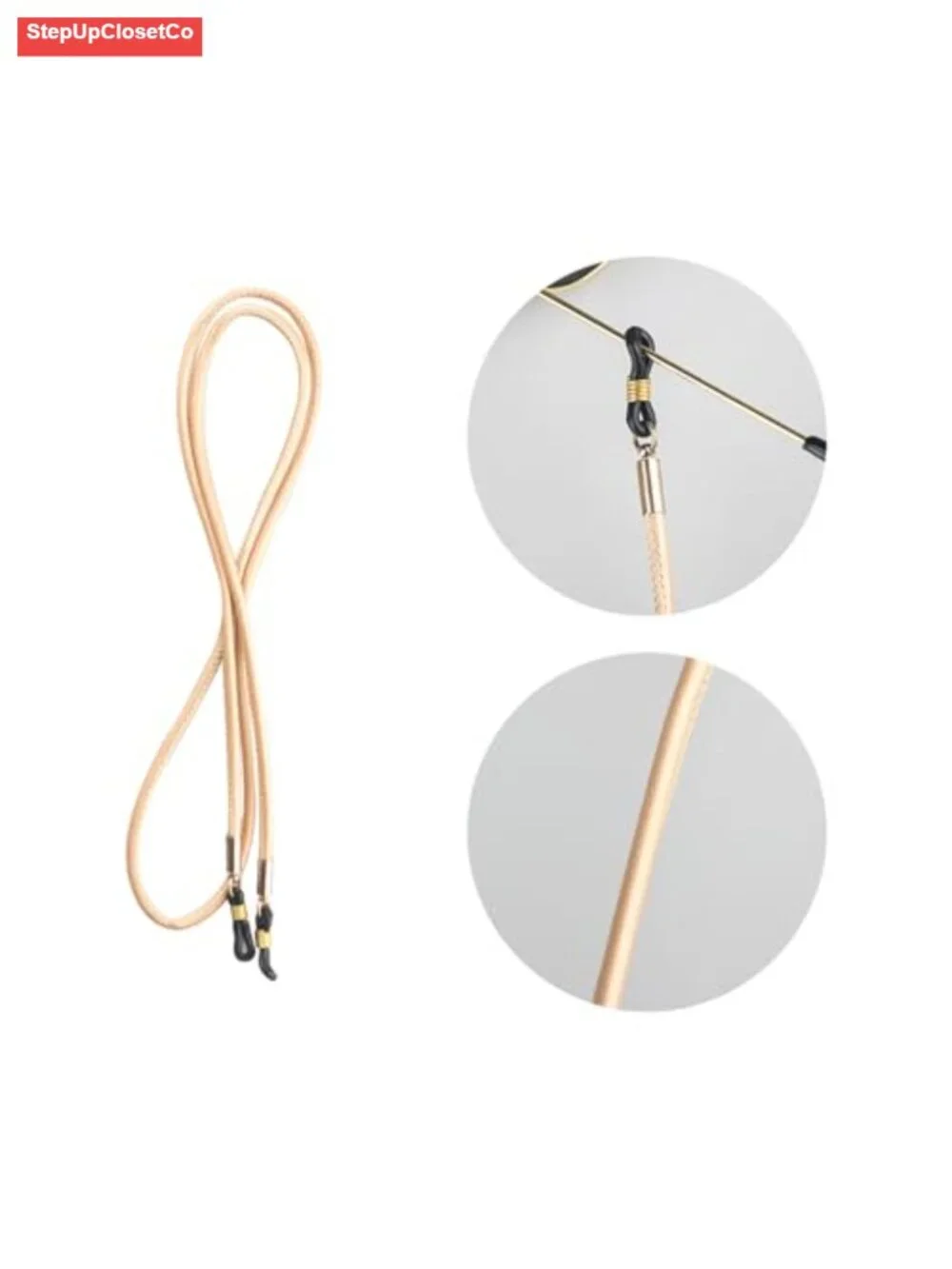 PU Leather Eyeglass Retainer Glasses Strap for Men Women 4 Pack